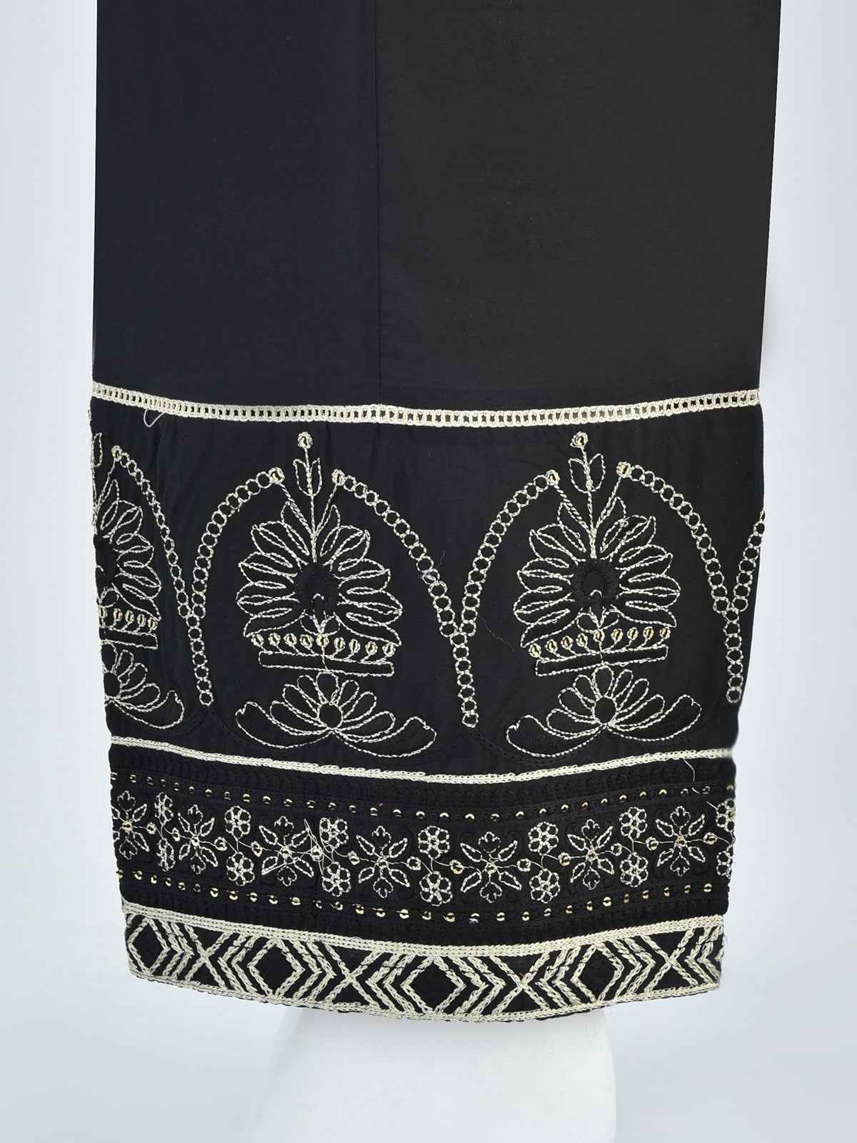 Women Black Lawn Trouser - OWESP-2301029-2