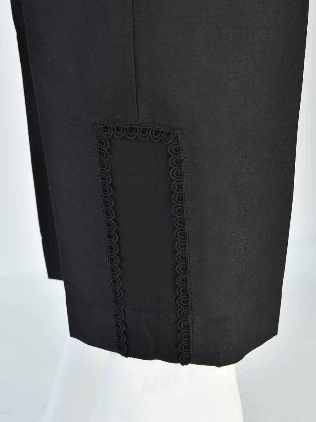 Women Black Silk Blend Trouser - OWSP-2208028