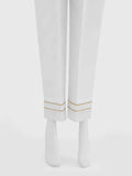 Women White Silk Blend Trouser - OWSP-2208030-1