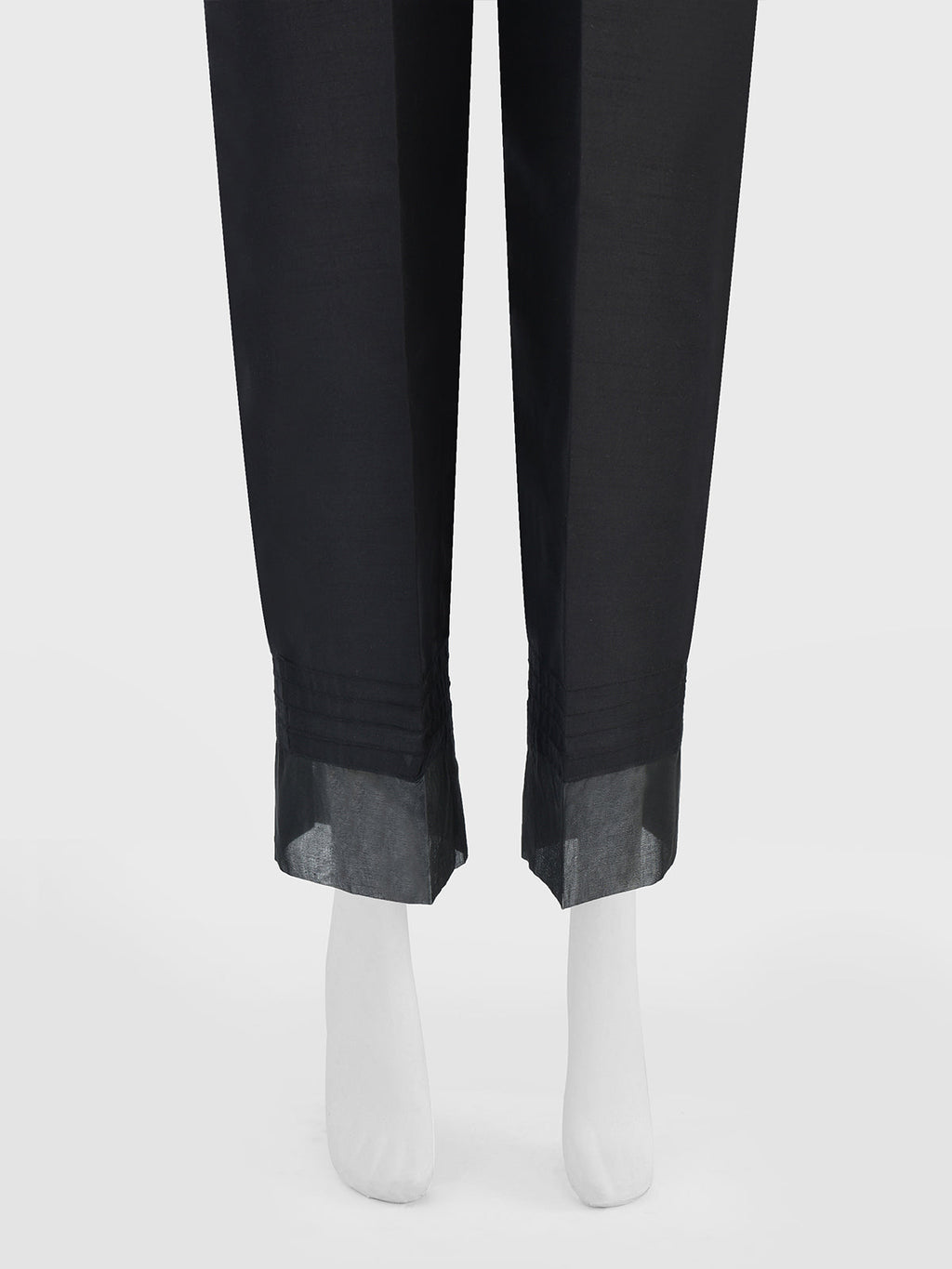 Women Black Silk Blend Trouser - OWSP-2208030