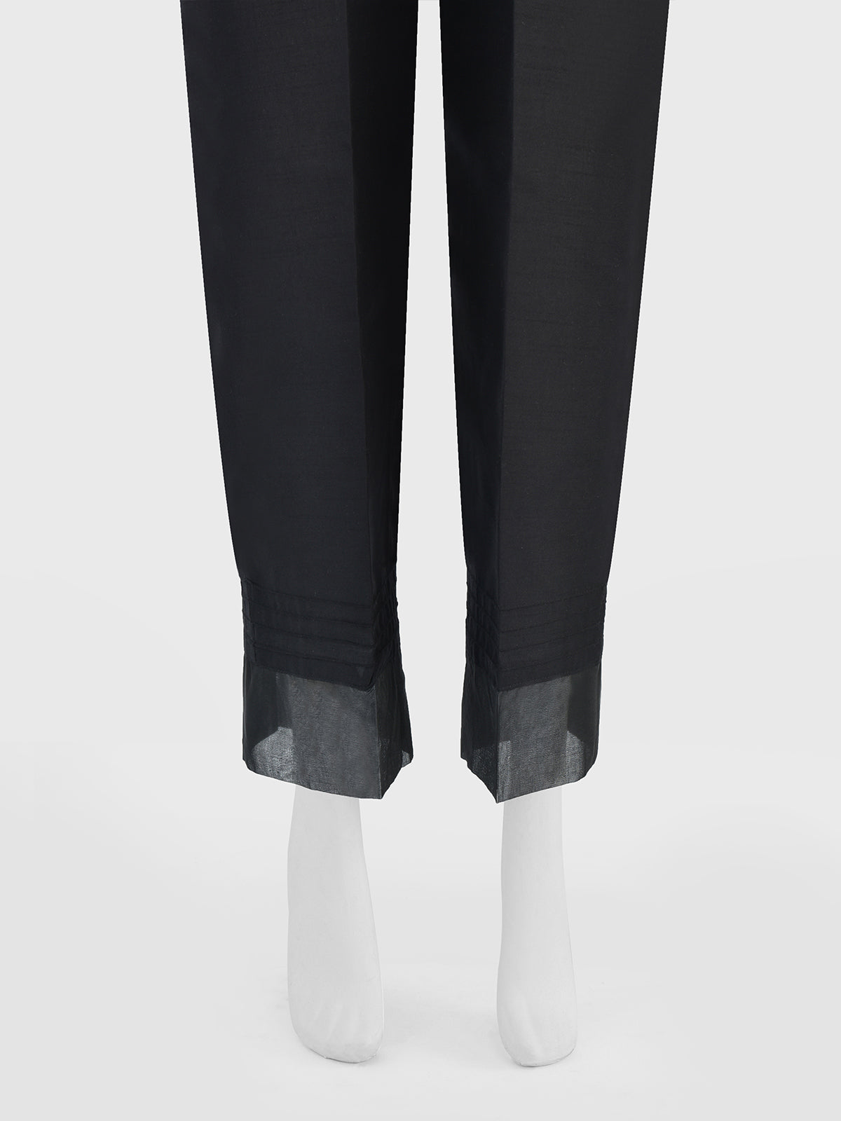 Women Black Silk Blend Trouser - OWSP-2208030