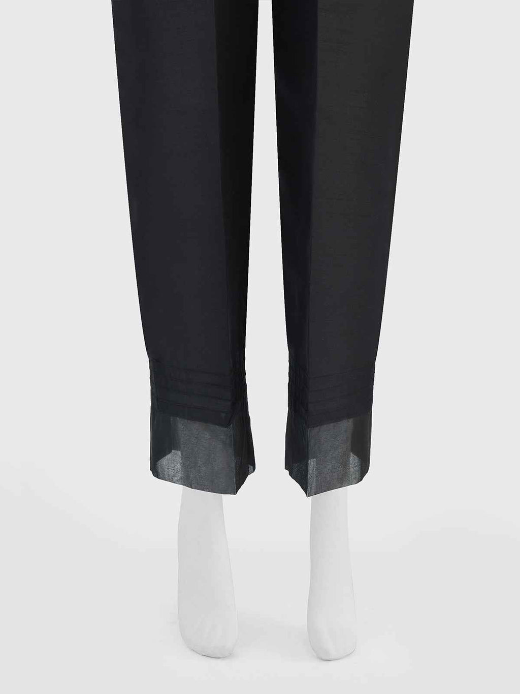Women Black Silk Blend Trouser - OWSP-2208030