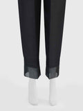 Women Black Silk Blend Trouser - OWSP-2208030