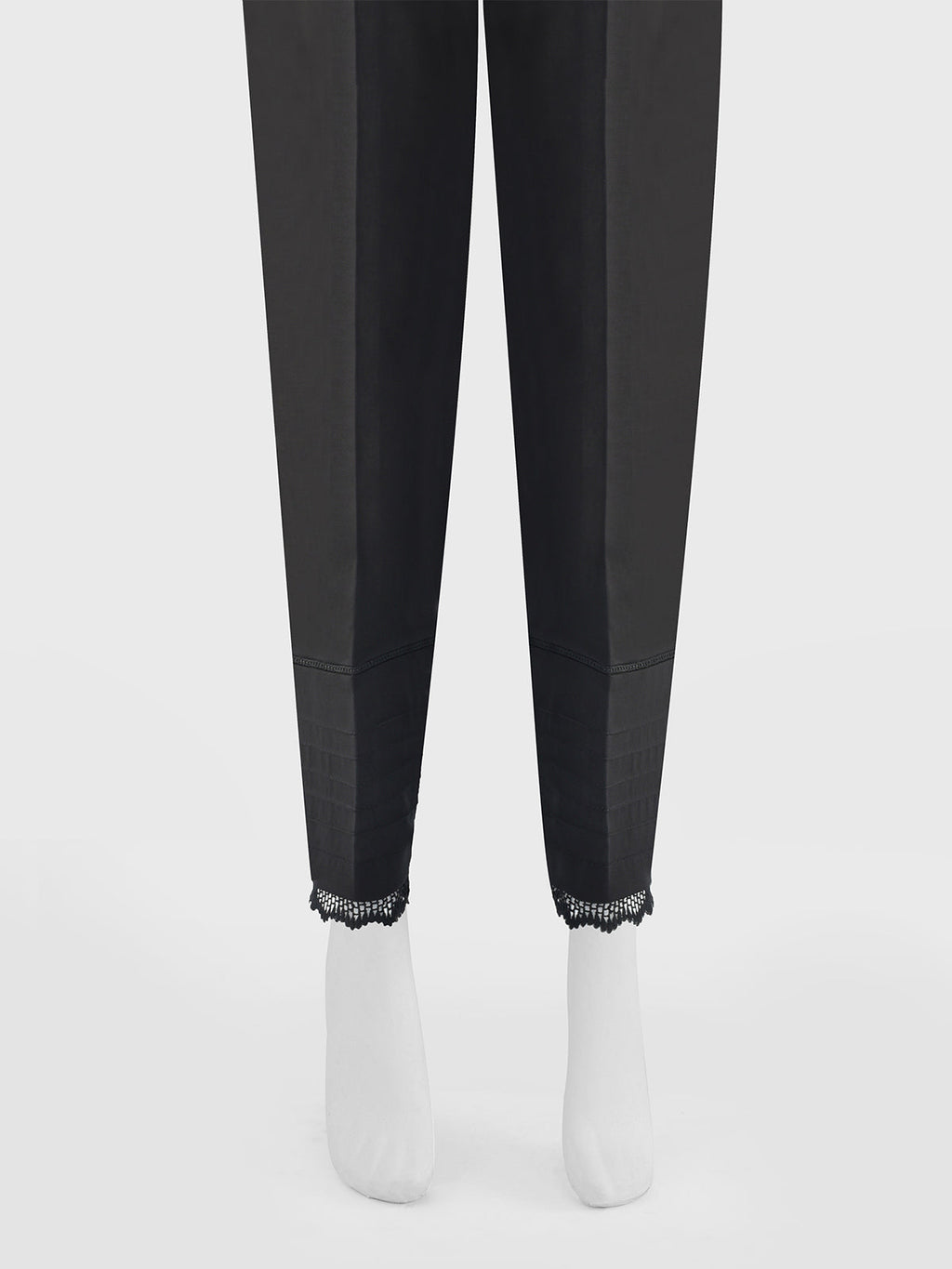Women Black Lawn Trouser - OWSP-2310040