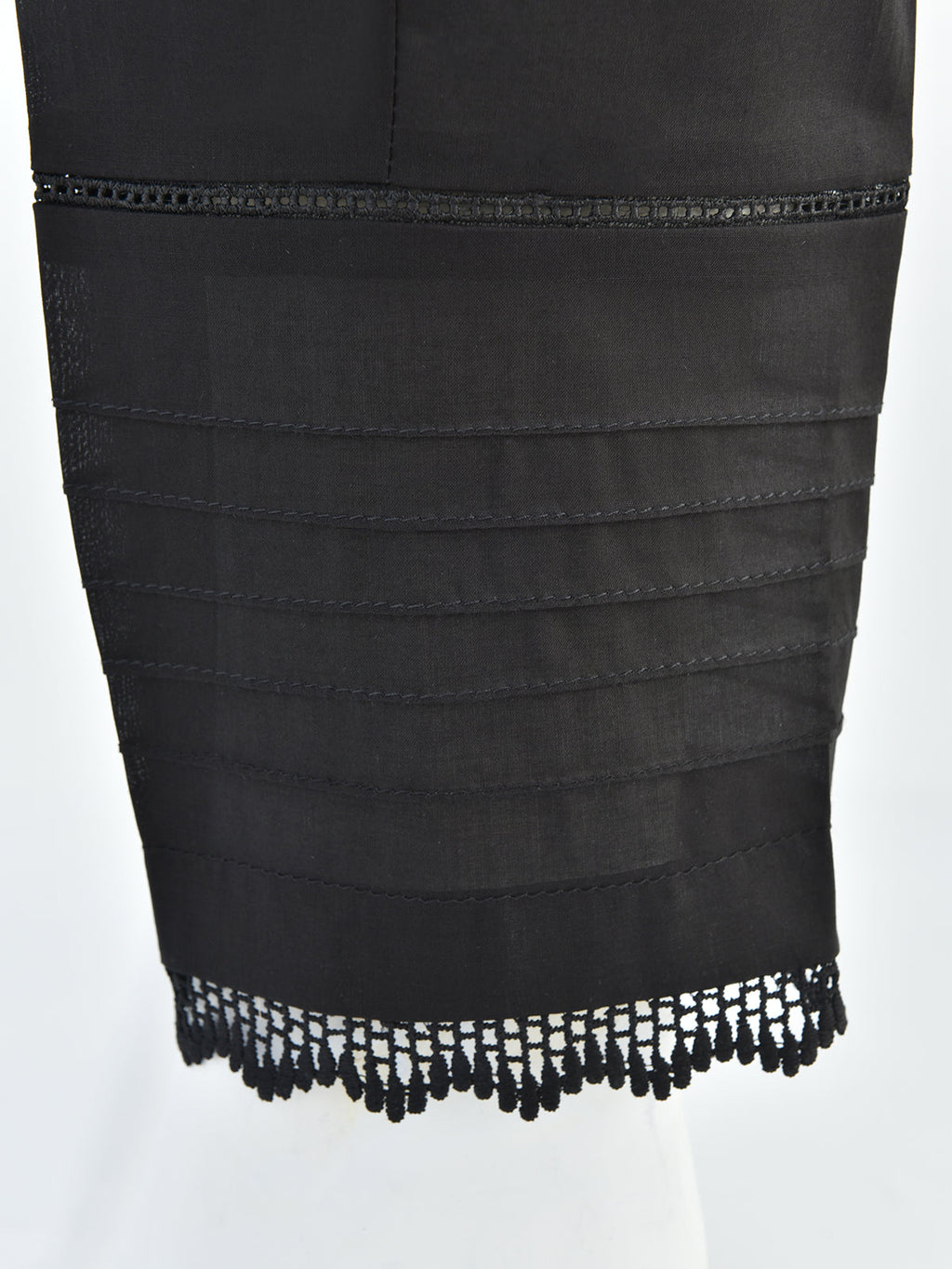Women Black Lawn Trouser - OWSP-2310040