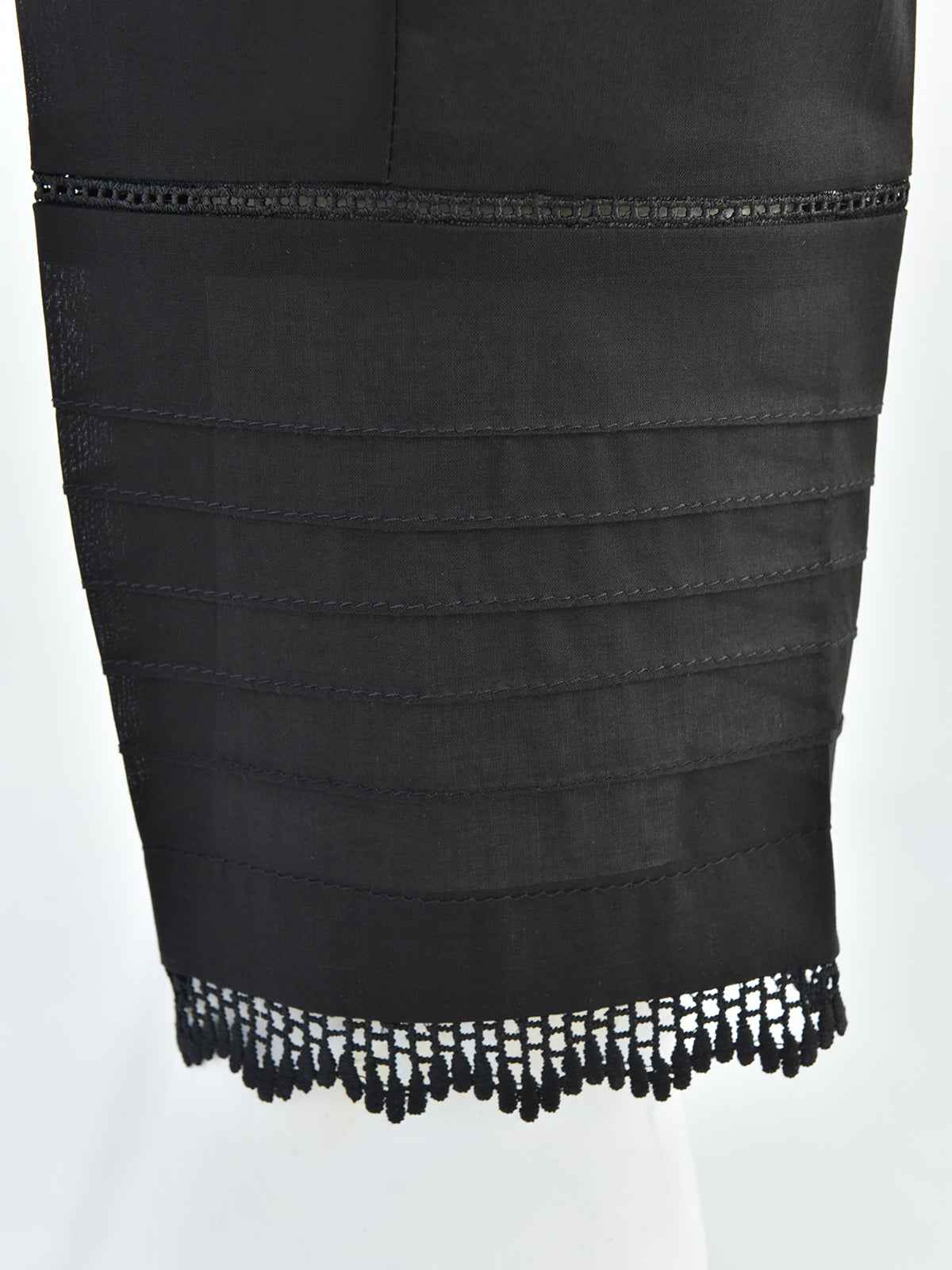 Women Black Lawn Trouser - OWSP-2310040