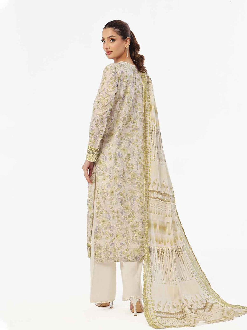 3PCs Embroidered Pret & Unstitched Suit Masoori Lawn Mehndi