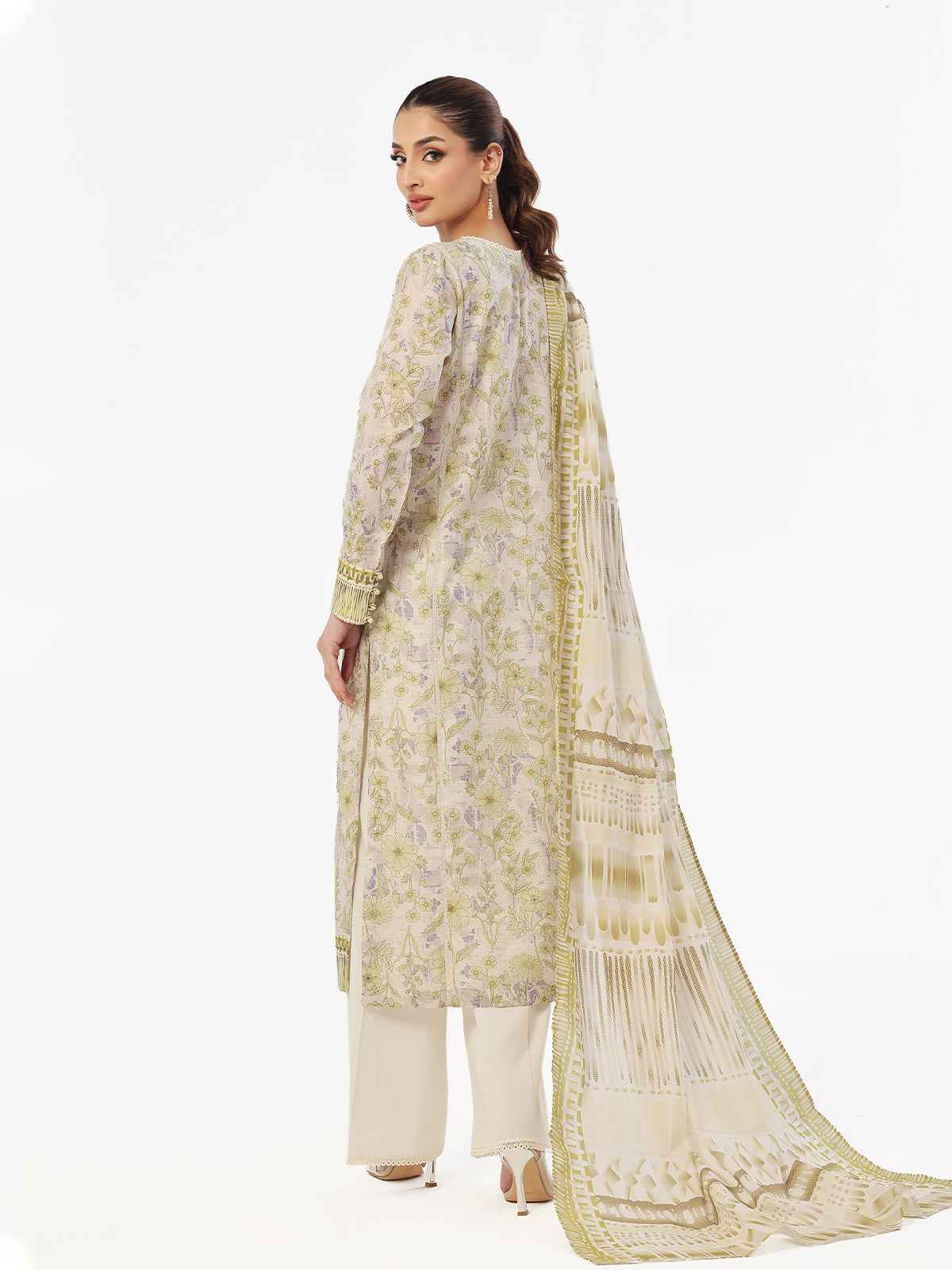 3PCs Embroidered Pret & Unstitched Suit Masoori Lawn Mehndi