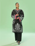 1PC Printed Unstitched kurti Lawn Black - OLK-6360-A
