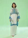 1PC Printed Unstitched Kurti Lawn Blue - OLK-6364-A-1