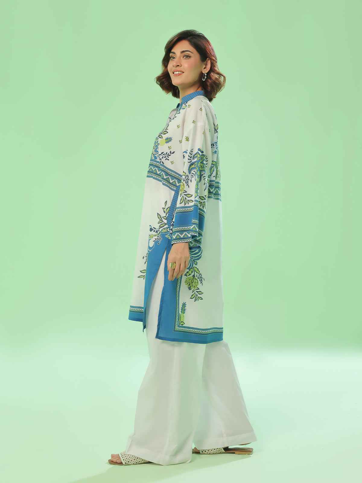 1PC Printed Pret & Unstitched Lawn Blue