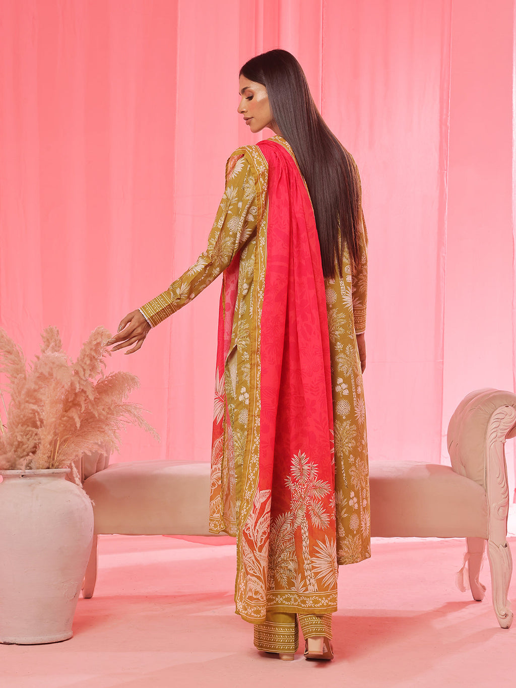 3PCs Printed Pret Suit Lawn Green - OW3P-2504007